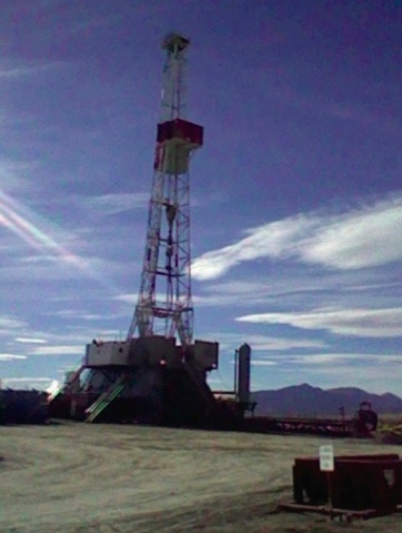Oil rig at Fergusson Springs 20 miles south of Wendover.