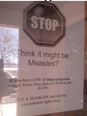Sign at door of Wendover Clinic