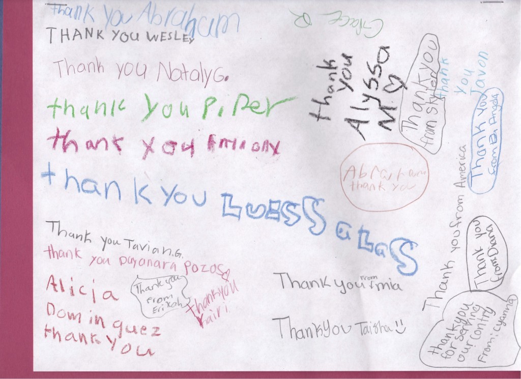Thank You From Elementary School 2015