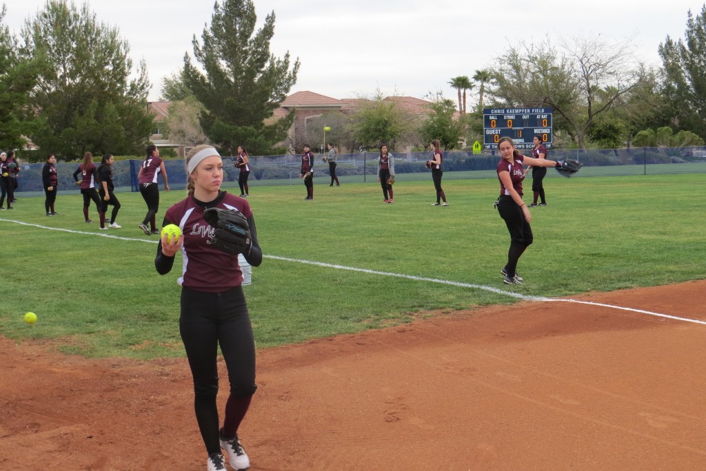 The whole team practicing. Forefront, one of their stars Sydney Reamer.