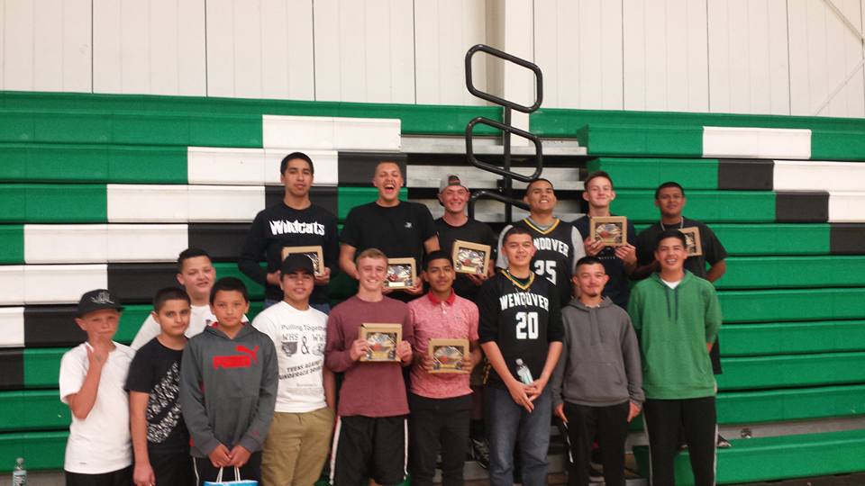 Wendover Wildcats JV and Varsity Basketball Team after receiving coaches awards