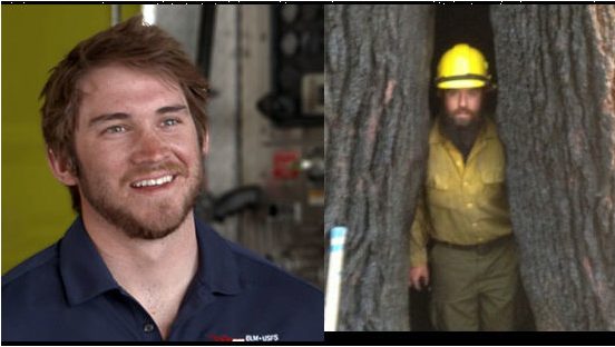 BLM firefighters Will Hawkins (left) and Jacob O'Malley. Photo credit: Courtesy of BLM 