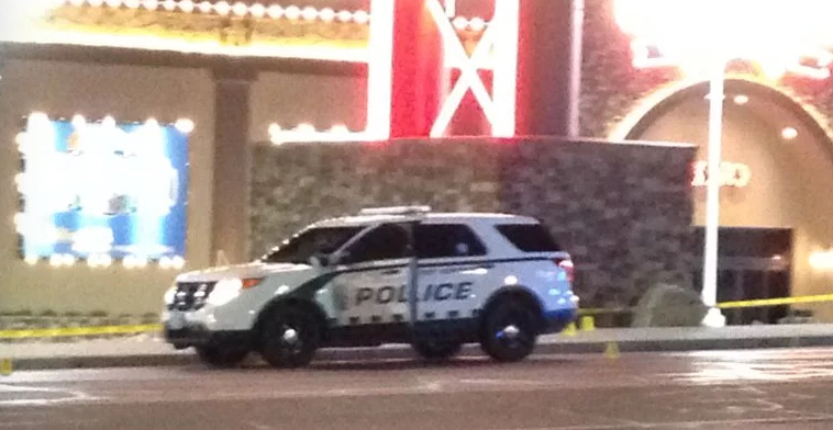 Wendover Police in front of the Rainbow Casino in Wendover.